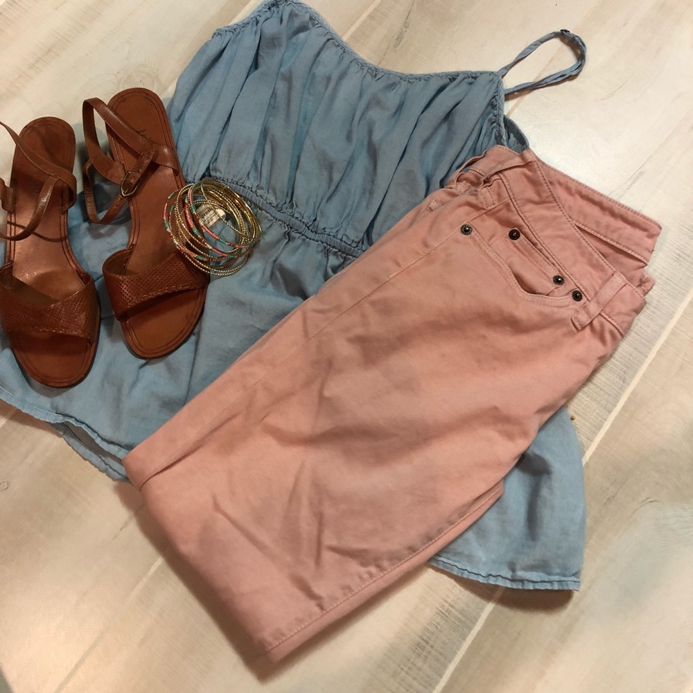 J. Crew Pink Denim Pants